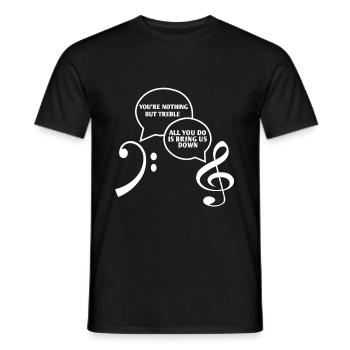 Musique Clé de partition - T-shirt homme - noir - Devant - AI Model Male 178 light (178cm)