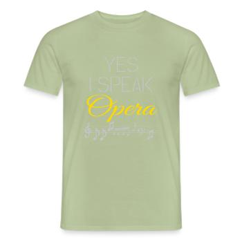Oper Geschenkidee - Männer T-Shirt - Sage - Vorne - AI Model Male 178 light (178cm)