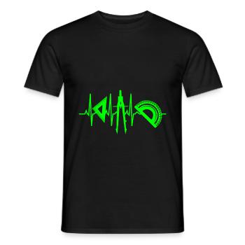 architecture - Men's T-Shirt - black - Front - AI Model Male 178 light (178cm)