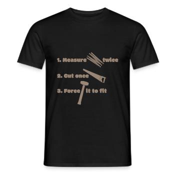 Carpenter crafts - Men's T-Shirt - black - Front - AI Model Male 178 light (178cm)