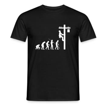 Électricien évolution - T-shirt homme - noir - Devant - AI Model Male 178 light (178cm)