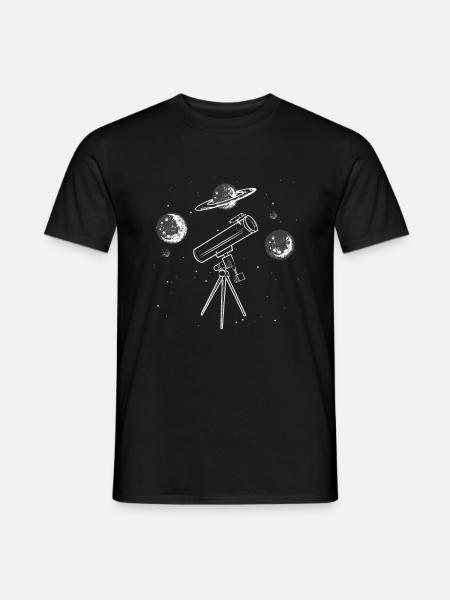 Telescope planet - Men's T-Shirt - black