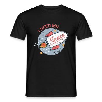 Astronaut Rakete - Männer T-Shirt - Schwarz - Vorne - AI Model Male 178 light (178cm)