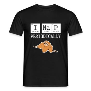 Physics sloth - Men's T-Shirt - black - Front - AI Model Male 178 light (178cm)