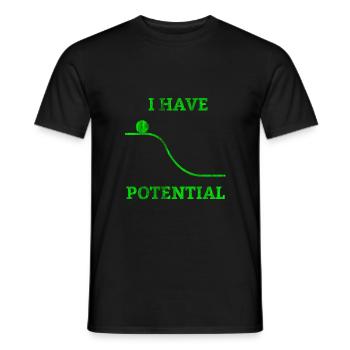 Électricité physique - T-shirt homme - noir - Devant - AI Model Male 178 light (178cm)