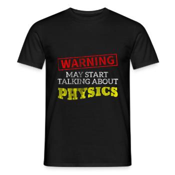 Physics gift - Men's T-Shirt - black - Front - AI Model Male 178 light (178cm)