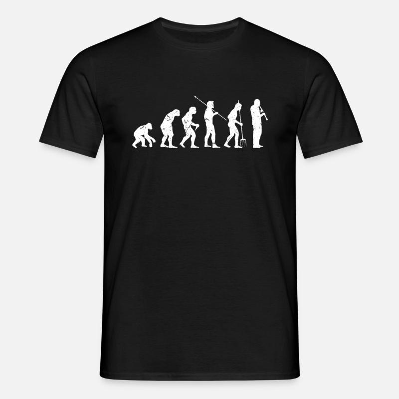 Evolution clarinet clarinetist - Men's T-Shirt - black