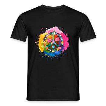 Frieden Harmonie - Männer T-Shirt - Schwarz - Vorne - AI Model Male 178 light (178cm)