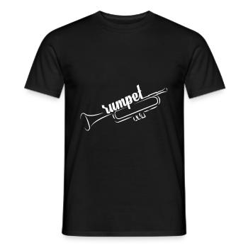 Trumpet wind instrument - Men's T-Shirt - black - Front - AI Model Male 178 light (178cm)