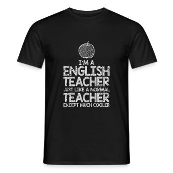 Cadeau de professeur d'anglais - T-shirt homme - noir - Devant - AI Model Male 178 light (178cm)