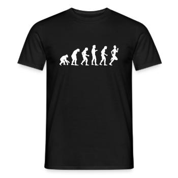 Jogging evolution - Men's T-Shirt - black - Front - AI Model Male 178 light (178cm)