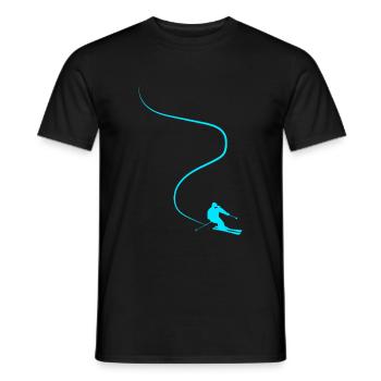 Piste de ski - T-shirt homme - noir - Devant - AI Model Male 178 light (178cm)