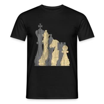 Jeu d'échecs - T-shirt homme - noir - Devant - AI Model Male 178 light (178cm)