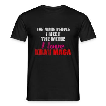 Krav Maga love - Men's T-Shirt - black - Front - AI Model Male 178 light (178cm)