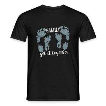 Cohésion familiale - T-shirt homme - noir - Devant - AI Model Male 178 light (178cm)