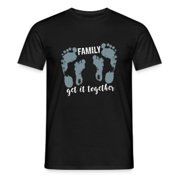 family - Men's T-Shirt - black - Front - AI Model Male 178 light (178cm)