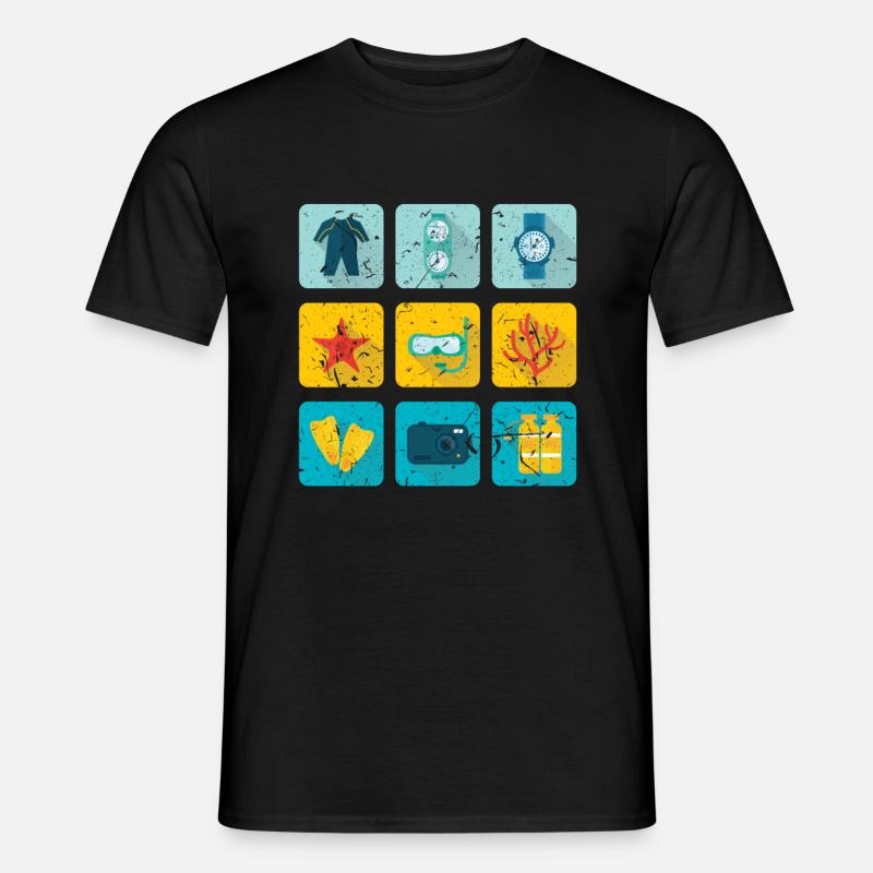 Tauchen - Männer T-Shirt - Schwarz