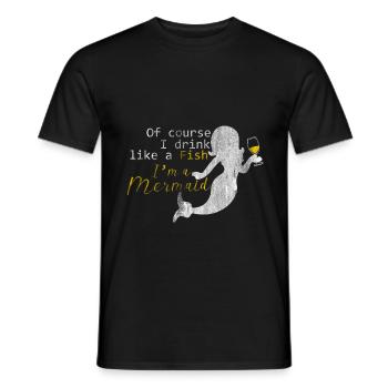 Meerjungfrau Fisch - Männer T-Shirt - Schwarz - Vorne - AI Model Male 178 light (178cm)
