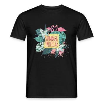 Summer Paradise - Men's T-Shirt - black - Front - AI Model Male 178 light (178cm)