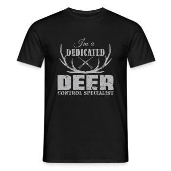 Chasse au cerf - T-shirt homme - noir - Devant - AI Model Male 178 light (178cm)