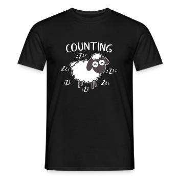 Schafe Zählen Geschenk - Männer T-Shirt - Schwarz - Vorne - AI Model Male 178 light (178cm)