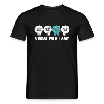 sheep - Men's T-Shirt - black - Front - AI Model Male 178 light (178cm)