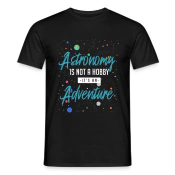 Aventure astronomique - T-shirt homme - noir - Devant - AI Model Male 178 light (178cm)
