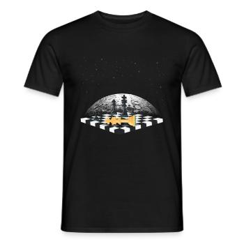 Chess chessboard - Men's T-Shirt - black - Front - AI Model Male 178 light (178cm)