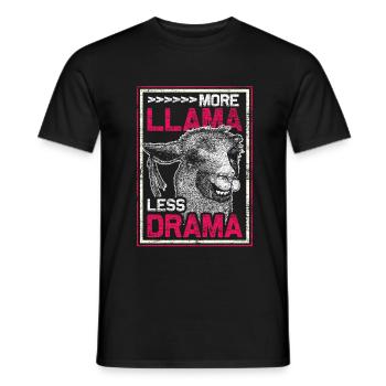 lama - Men's T-Shirt - black - Front - AI Model Male 178 light (178cm)