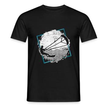 Kitesurfen Sportler - Männer T-Shirt - Schwarz - Vorne - AI Model Male 178 light (178cm)