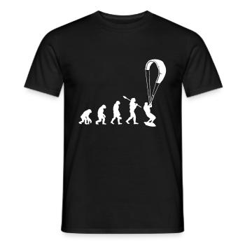 Evolution du Kitesurf - T-shirt homme - noir - Devant - AI Model Male 178 light (178cm)