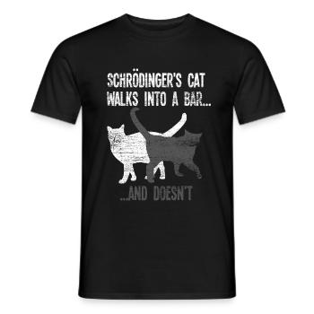 Physik Schrödinger - Männer T-Shirt - Schwarz - Vorne - AI Model Male 178 light (178cm)
