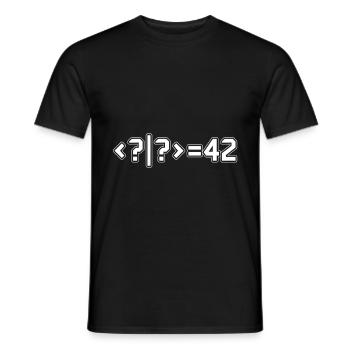 Physics Answer Universal - Men's T-Shirt - black - Front - AI Model Male 178 light (178cm)