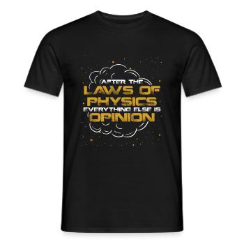 Physik - Männer T-Shirt - Schwarz - Vorne - AI Model Male 178 light (178cm)