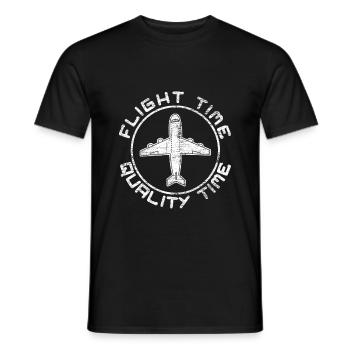 Pilot time copilot - Men's T-Shirt - black - Front - AI Model Male 178 light (178cm)