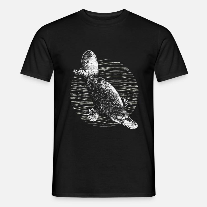 Schnabeltier Biber - Männer T-Shirt - Schwarz