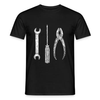 Handwerker Werkzeug - Männer T-Shirt - Schwarz - Vorne - AI Model Male 178 light (178cm)