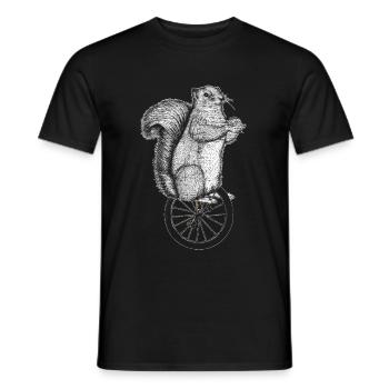 Monocycle écureuil - T-shirt homme - noir - Devant - AI Model Male 178 light (178cm)