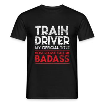 Conducteurs de train - T-shirt homme - noir - Devant - AI Model Male 178 light (178cm)