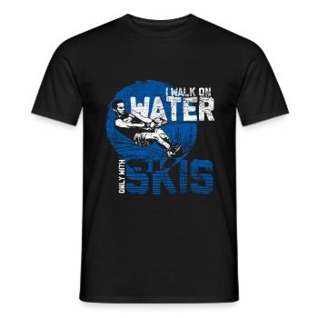 Water-skiing - Men's T-Shirt - black - Front - AI Model Male 178 light (178cm)