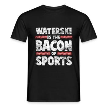 Bacon ski nautique - T-shirt homme - noir - Devant - AI Model Male 178 light (178cm)