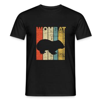 Wombat gift idea - Men's T-Shirt - black - Front - AI Model Male 178 light (178cm)