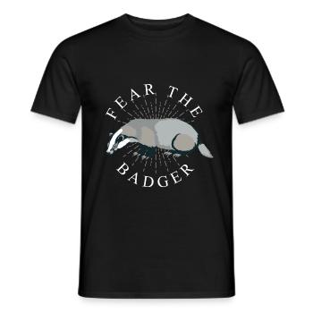 Badger hunter - Men's T-Shirt - black - Front - AI Model Male 178 light (178cm)