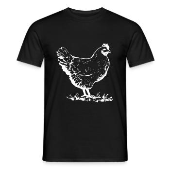 Chicken animal - Men's T-Shirt - black - Front - AI Model Male 178 light (178cm)
