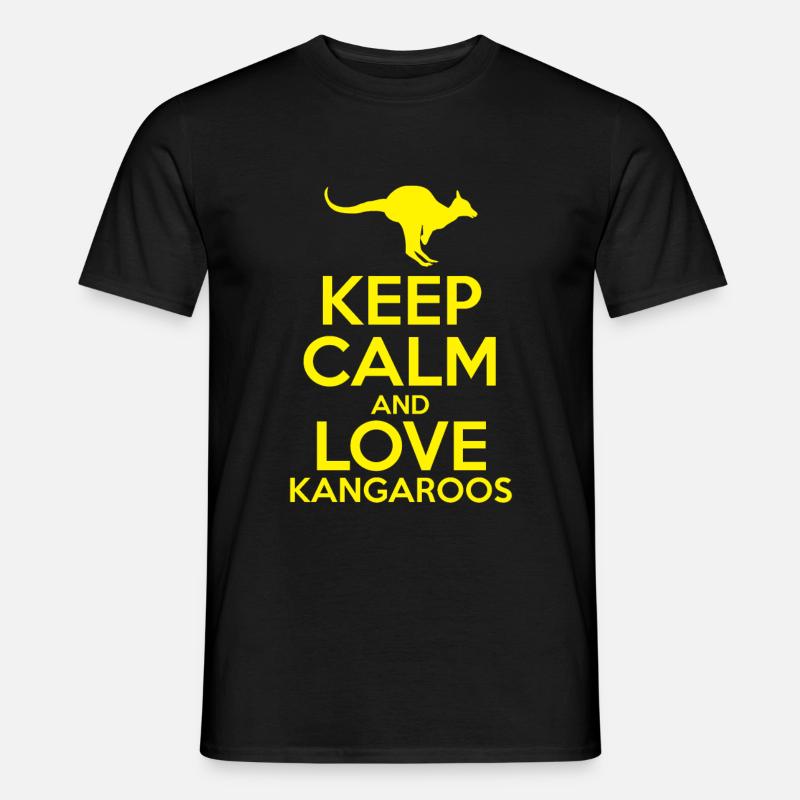 Känguru - Männer T-Shirt - Schwarz