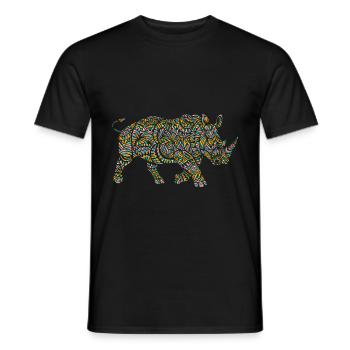 Rhino culture - Men's T-Shirt - black - Front - AI Model Male 178 light (178cm)
