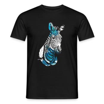 Zebra - Männer T-Shirt - Schwarz - Vorne - AI Model Male 178 light (178cm)
