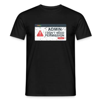 Computer Scientist Computer - Men's T-Shirt - black - Front - AI Model Male 178 light (178cm)
