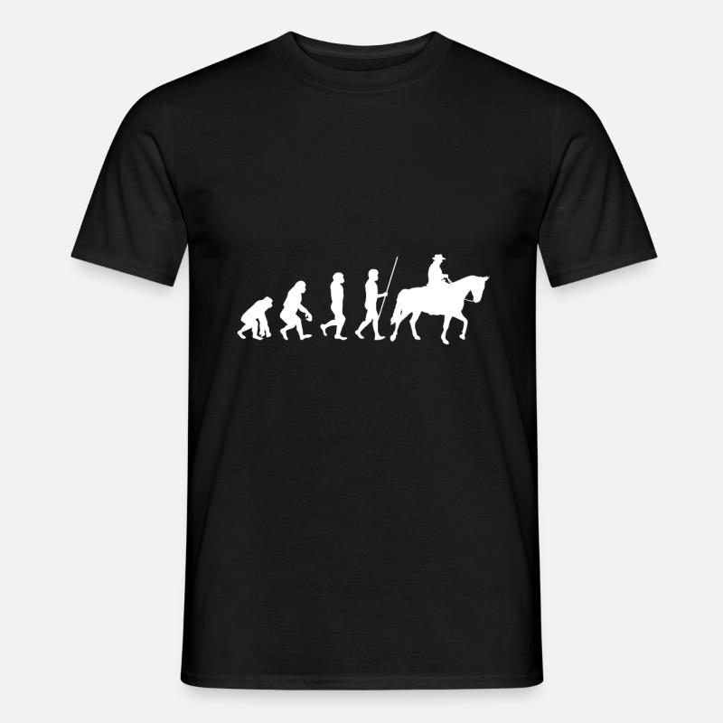 Evolution Reiter - Männer T-Shirt - Schwarz