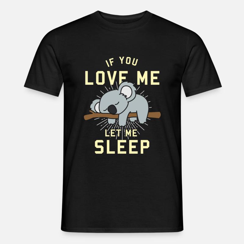 Koala Schlafen - Männer T-Shirt - Schwarz